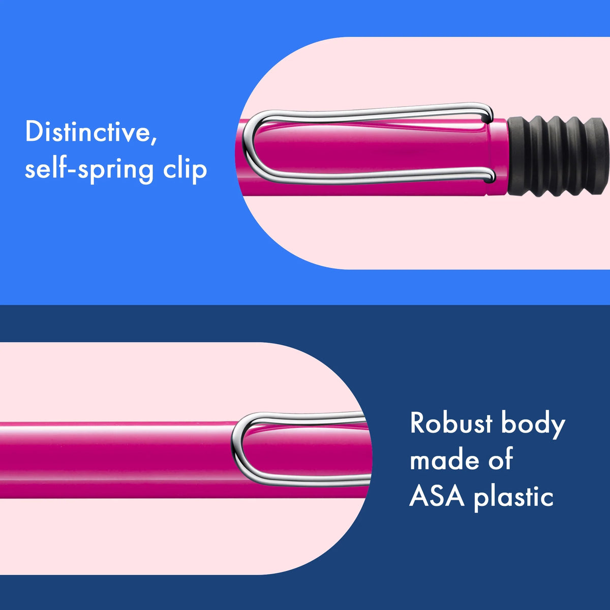 LAMY Safari Ballpoint Pen – Pink | Black Refill, Medium