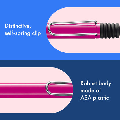 LAMY Safari Ballpoint Pen – Pink | Black Refill, Medium