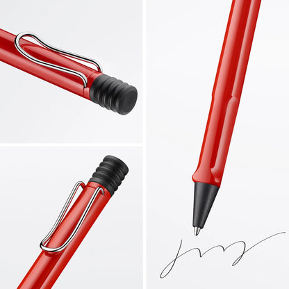 LAMY Safari Ballpoint Pen – Red | Blue Refill, Medium
