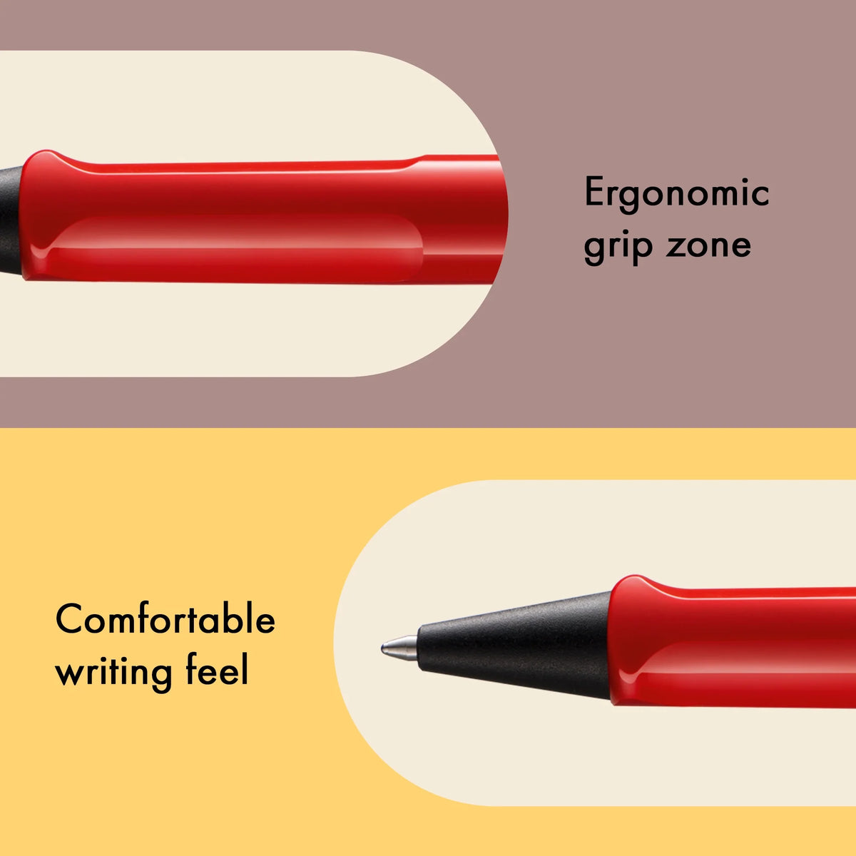 LAMY Safari Ballpoint Pen – Red | Blue Refill, Medium