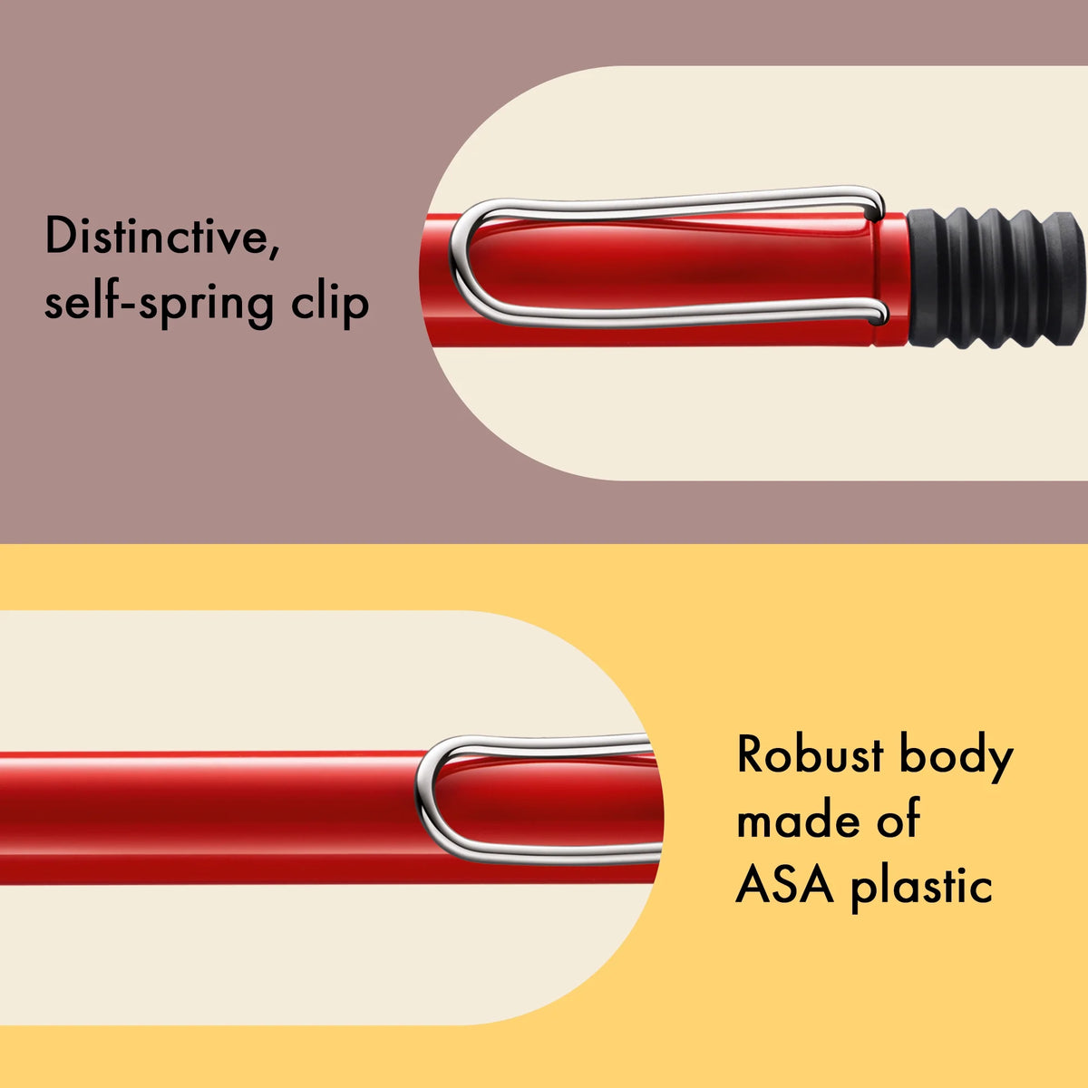 LAMY Safari Ballpoint Pen – Red | Black Refill, Medium