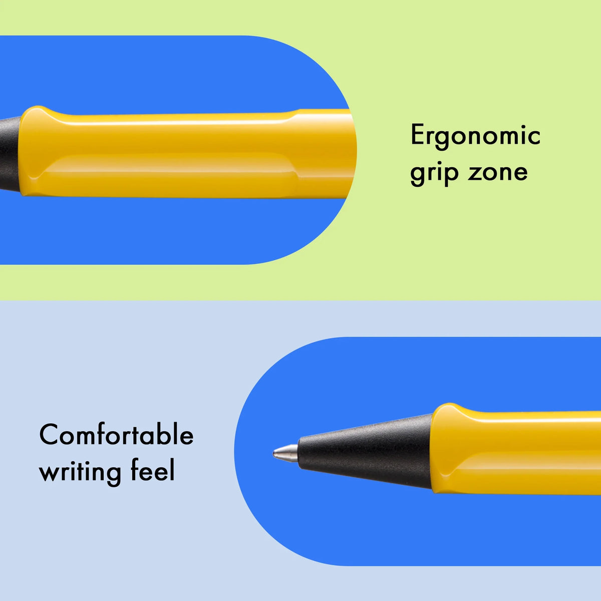 LAMY Safari Ballpoint Pen – Yellow | Blue Refill, Medium
