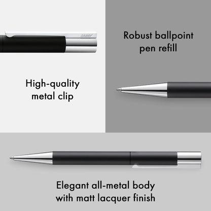 LAMY Scala Ballpoint Pen – Black | Black Refill, Medium