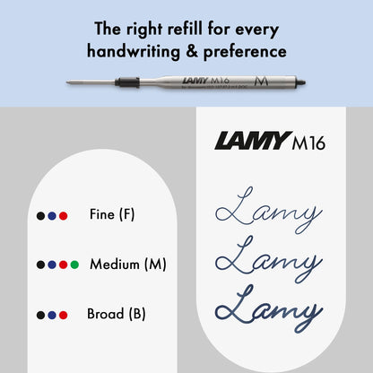 LAMY Studio Ballpoint Pen – Brushed Steel | Black Refill, Medium