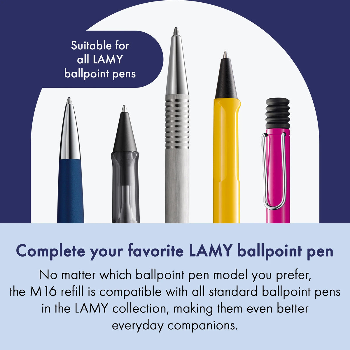 LAMY M16 Giant Ballpoint Refill – Black, Broad