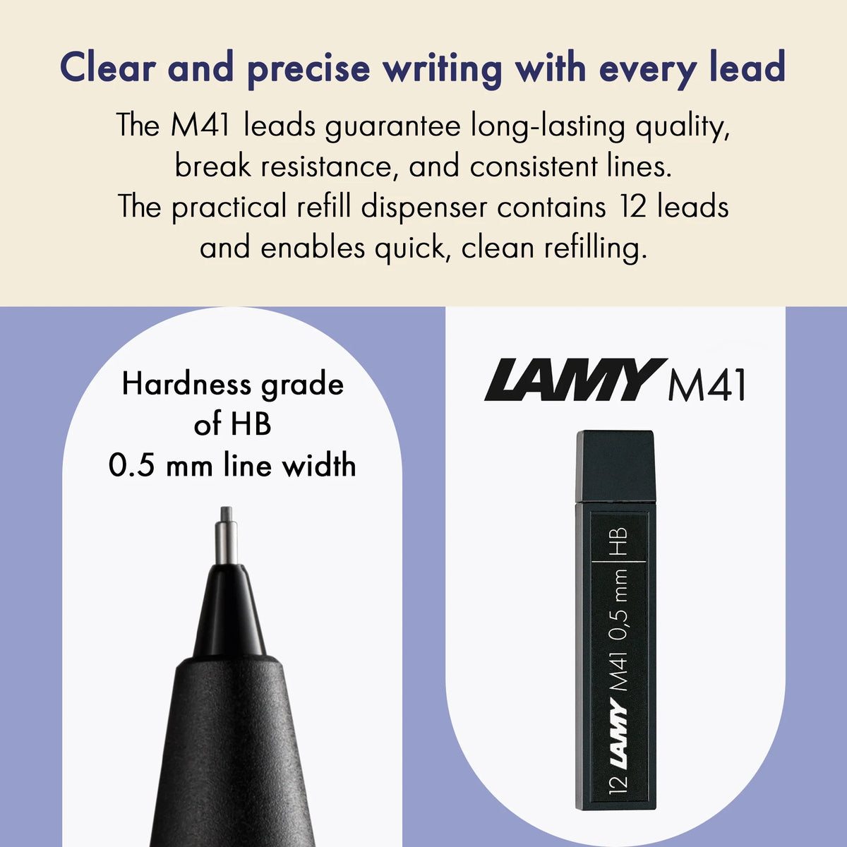 LAMY M41 Pencil Leads 0.5 mm HB