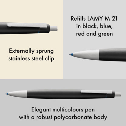 LAMY 2000 Multisystem Pen – Black | 0.5 mm Tip