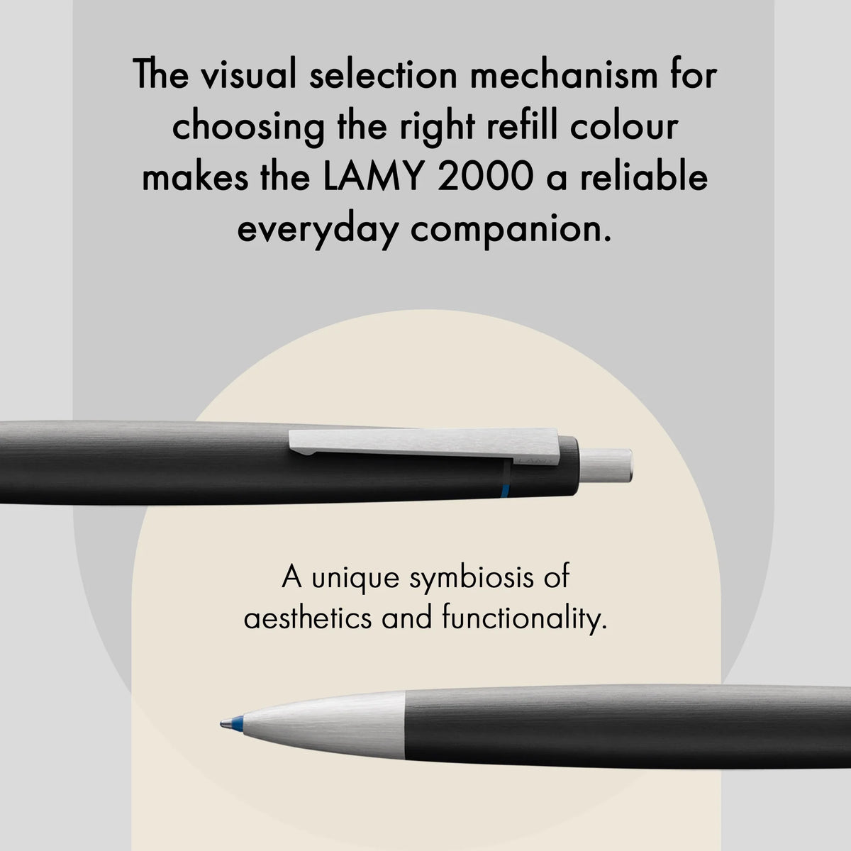 LAMY 2000 Multisystem Pen – Black | 0.5 mm Tip