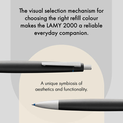 LAMY 2000 Multisystem Pen – Black | 0.5 mm Tip