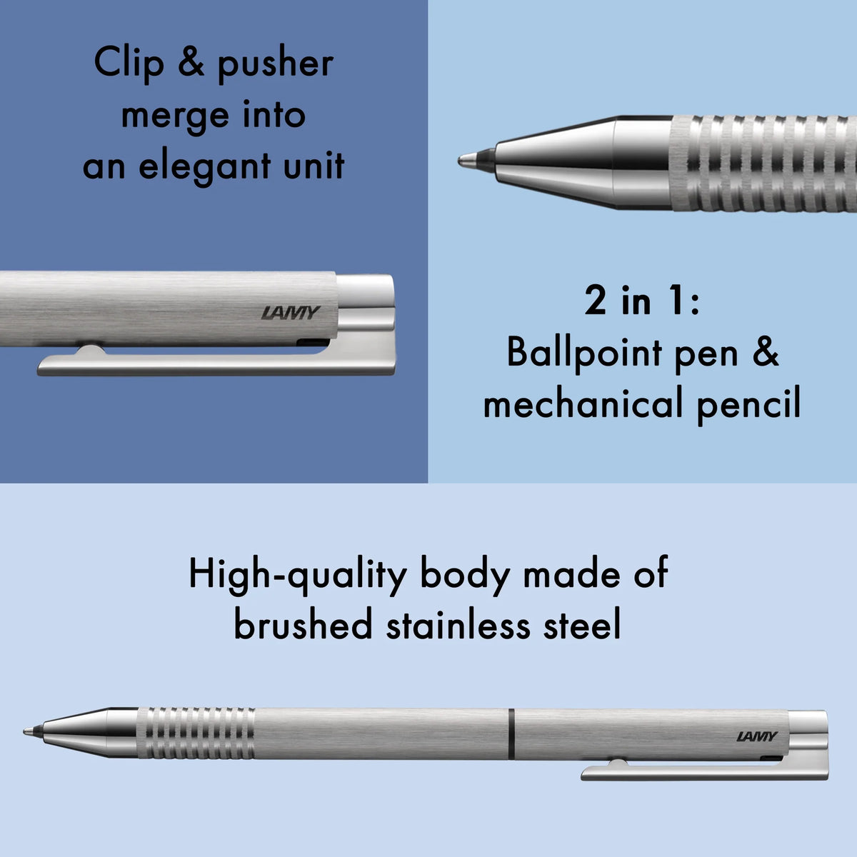 LAMY Logo Twin Pen Brushed Gift Set