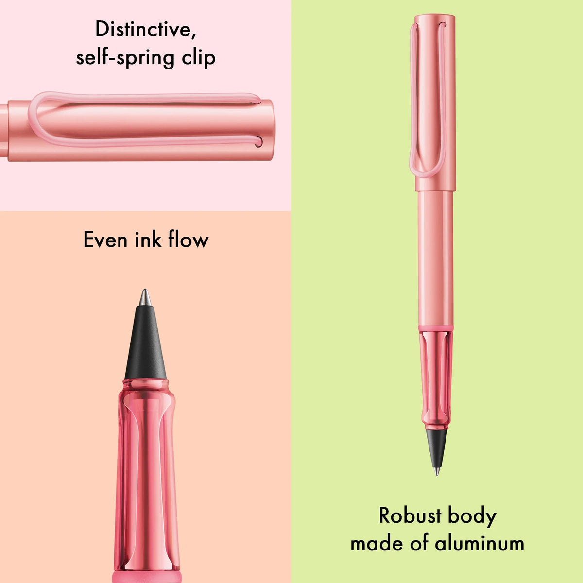 LAMY AL-star Rollerball Pen – Flamingo | Black Refill, Medium