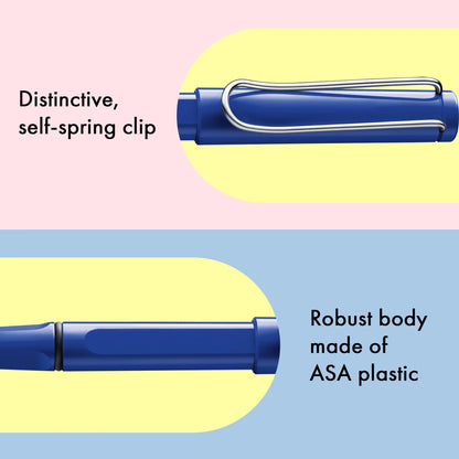 LAMY Safari Rollerball Pen – Blue | Black Refill, Medium