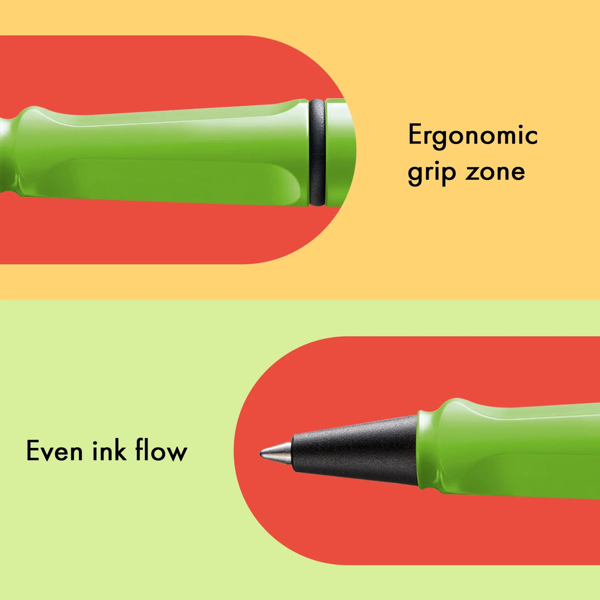 LAMY Safari Rollerball Pen – Green | Black Refill, Medium