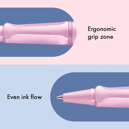 LAMY Safari Rollerball Pen – Light Rose | Black Refill, Medium