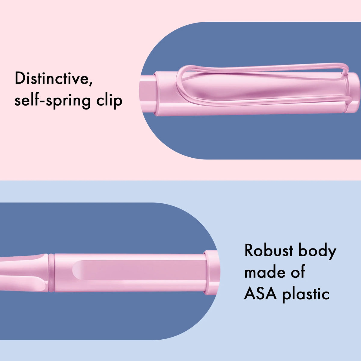 LAMY Safari Rollerball Pen – Light Rose | Black Refill, Medium