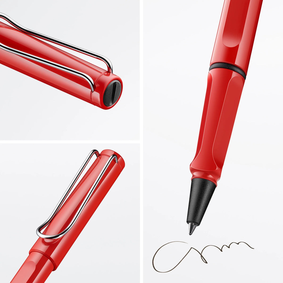 LAMY Safari Rollerball Pen – Red | Blue Refill, Medium