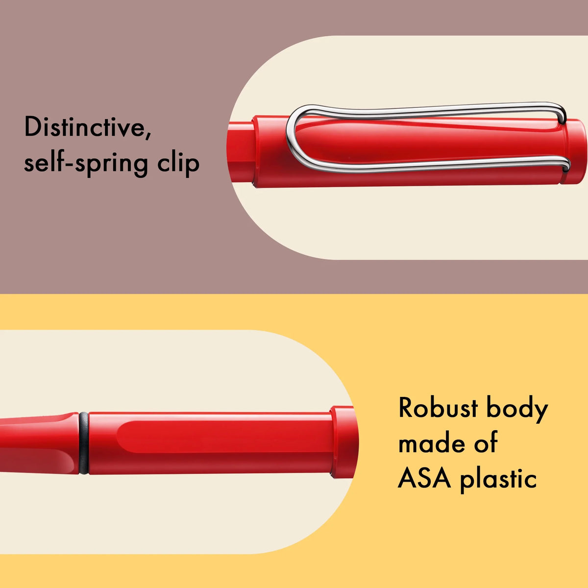 LAMY Safari Rollerball Pen – Red | Blue Refill, Medium