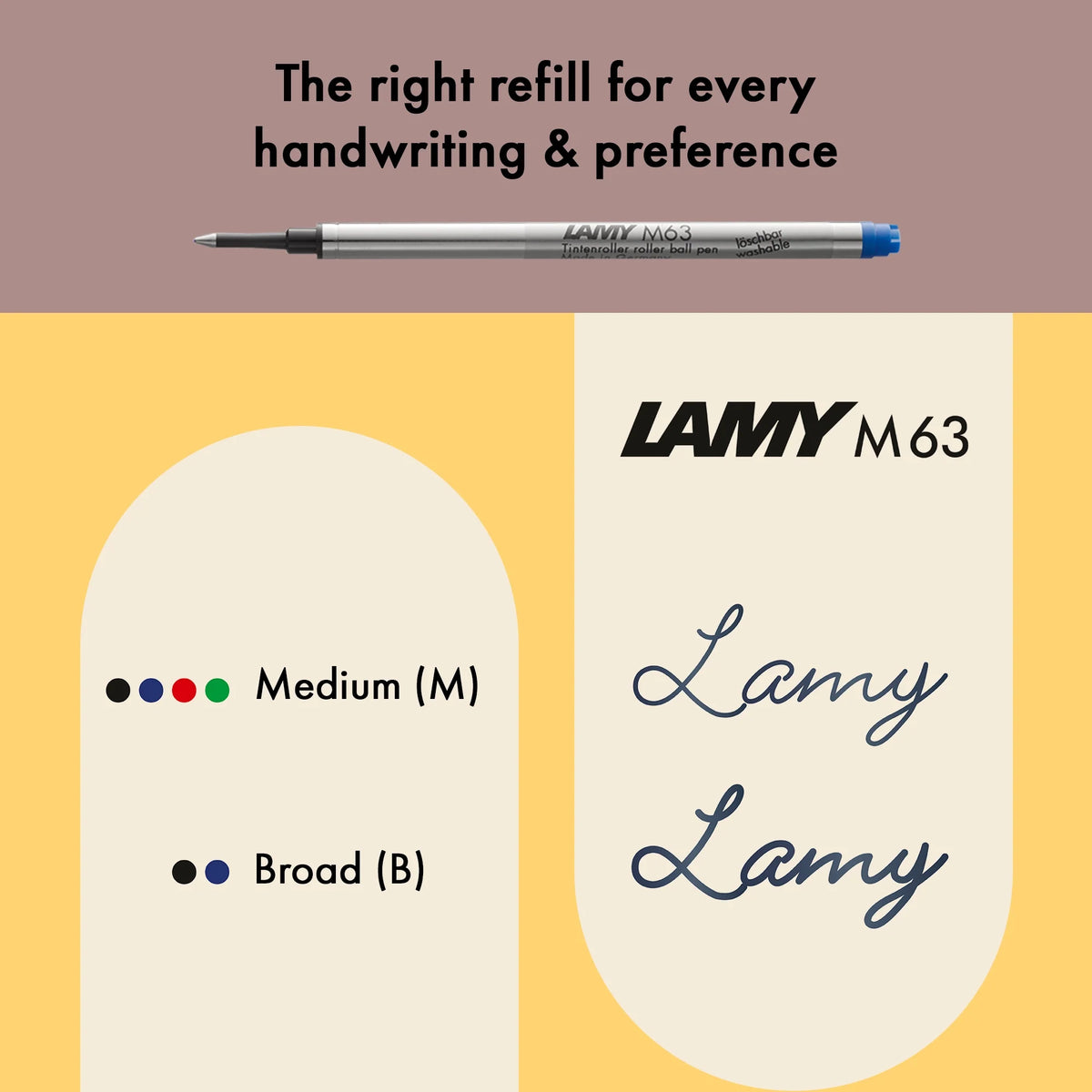 LAMY Safari Rollerball Pen – Red | Blue Refill, Medium