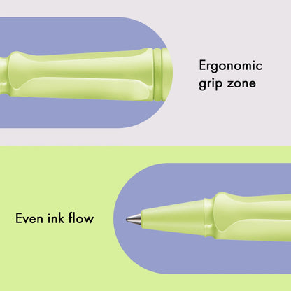 LAMY Safari Rollerball Pen – Spring Green | Black Refill, Medium