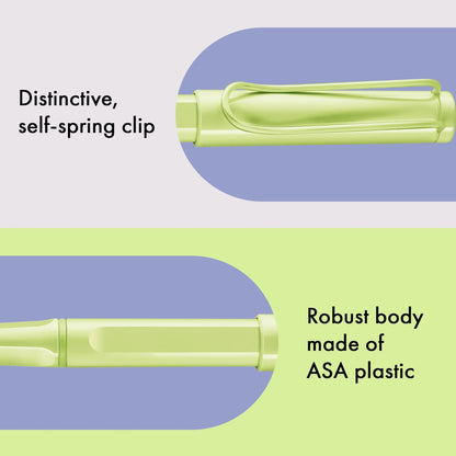 LAMY Safari Rollerball Pen – Spring Green | Black Refill, Medium