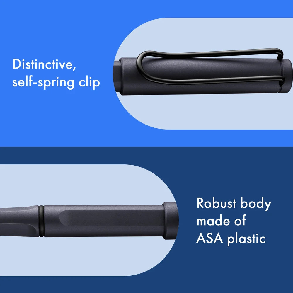 LAMY Safari Rollerball Pen – Steel Black