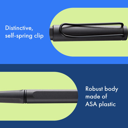 LAMY Safari Rollerball Pen – Umbra | Blue Refill, Medium
