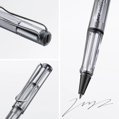 LAMY Safari Rollerball Pen – Vista (Transparent) | Blue Refill, Medium