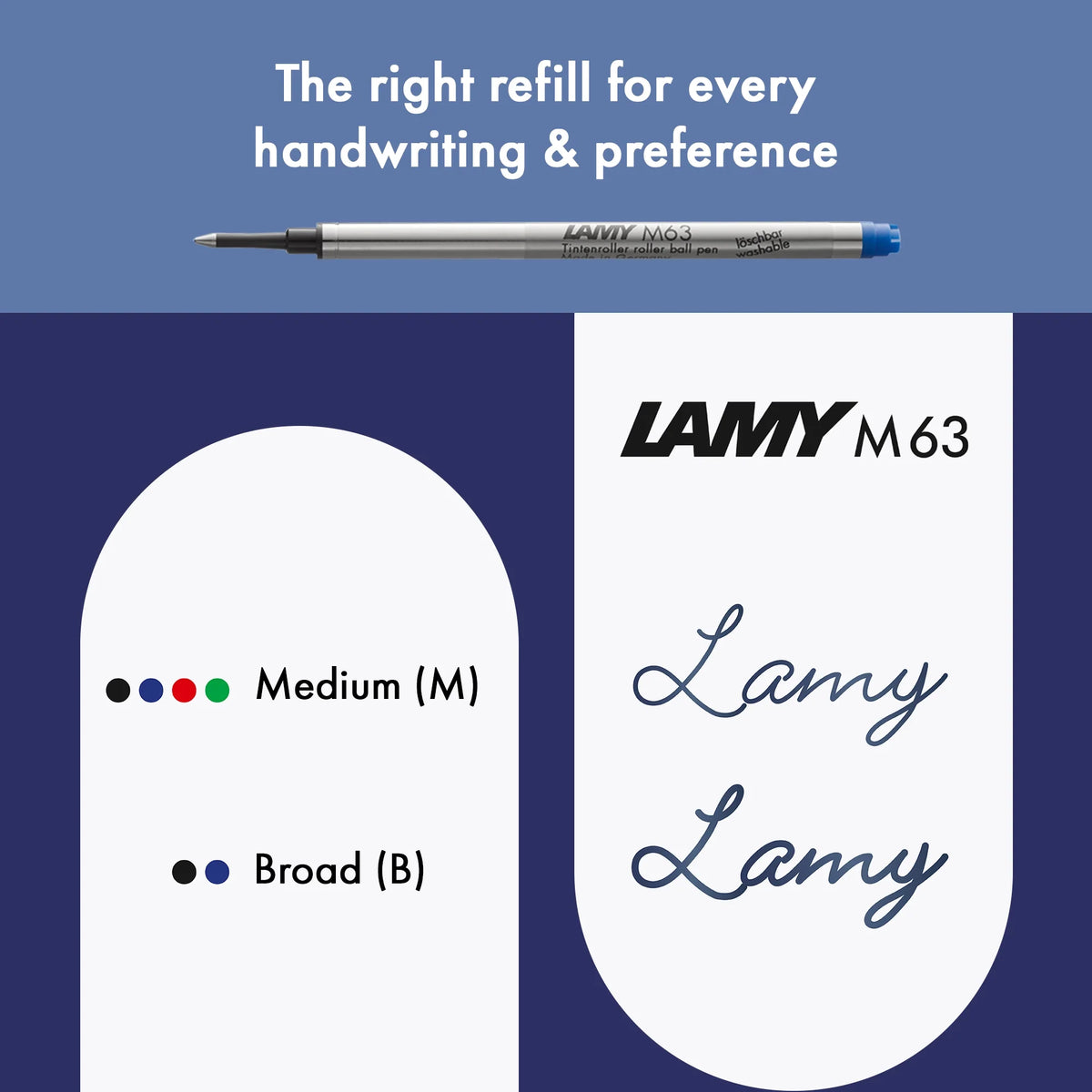 LAMY Safari Rollerball Pen – Vista (Transparent) | Blue Refill, Medium