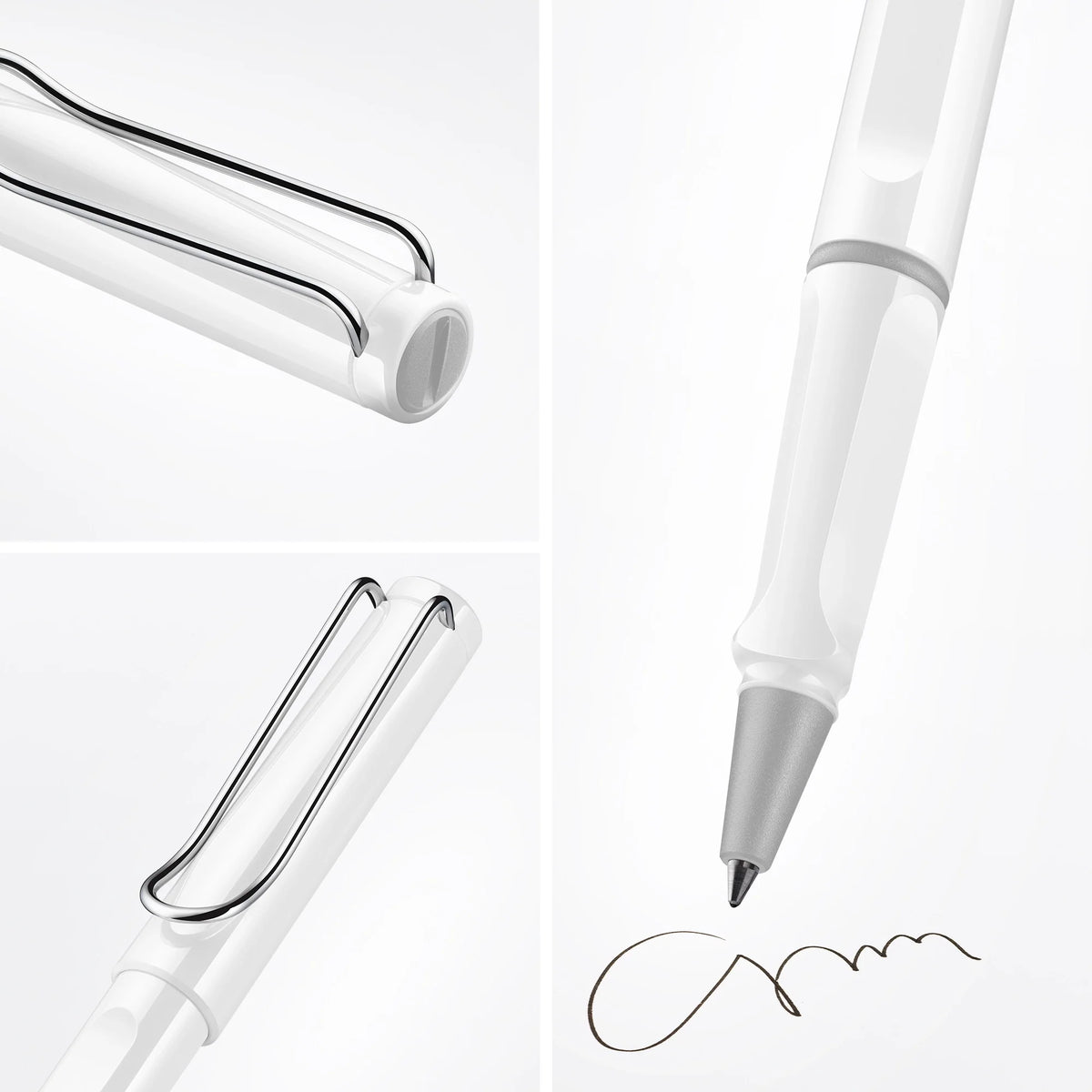 LAMY Safari Rollerball Pen – White | Black Refill, Medium