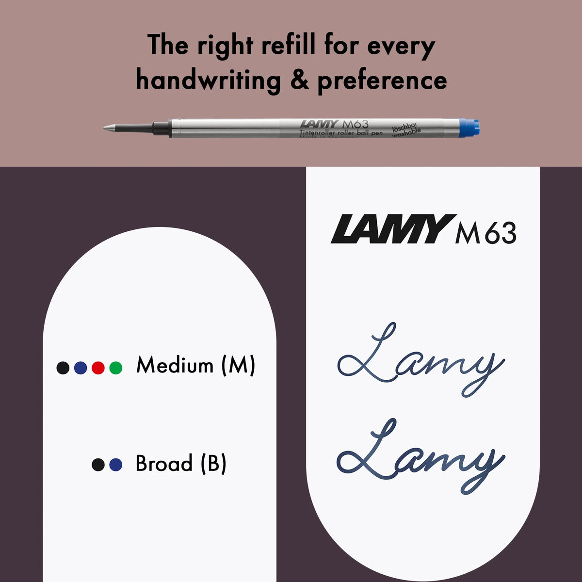 LAMY Safari Rollerball Pen – White | Black Refill, Medium