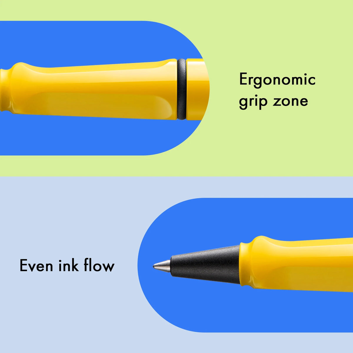 LAMY Safari Rollerball Pen – Yellow | Black Refill, Medium
