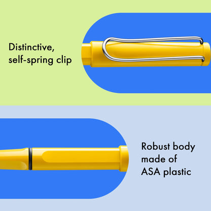 LAMY Safari Rollerball Pen – Yellow | Black Refill, Medium