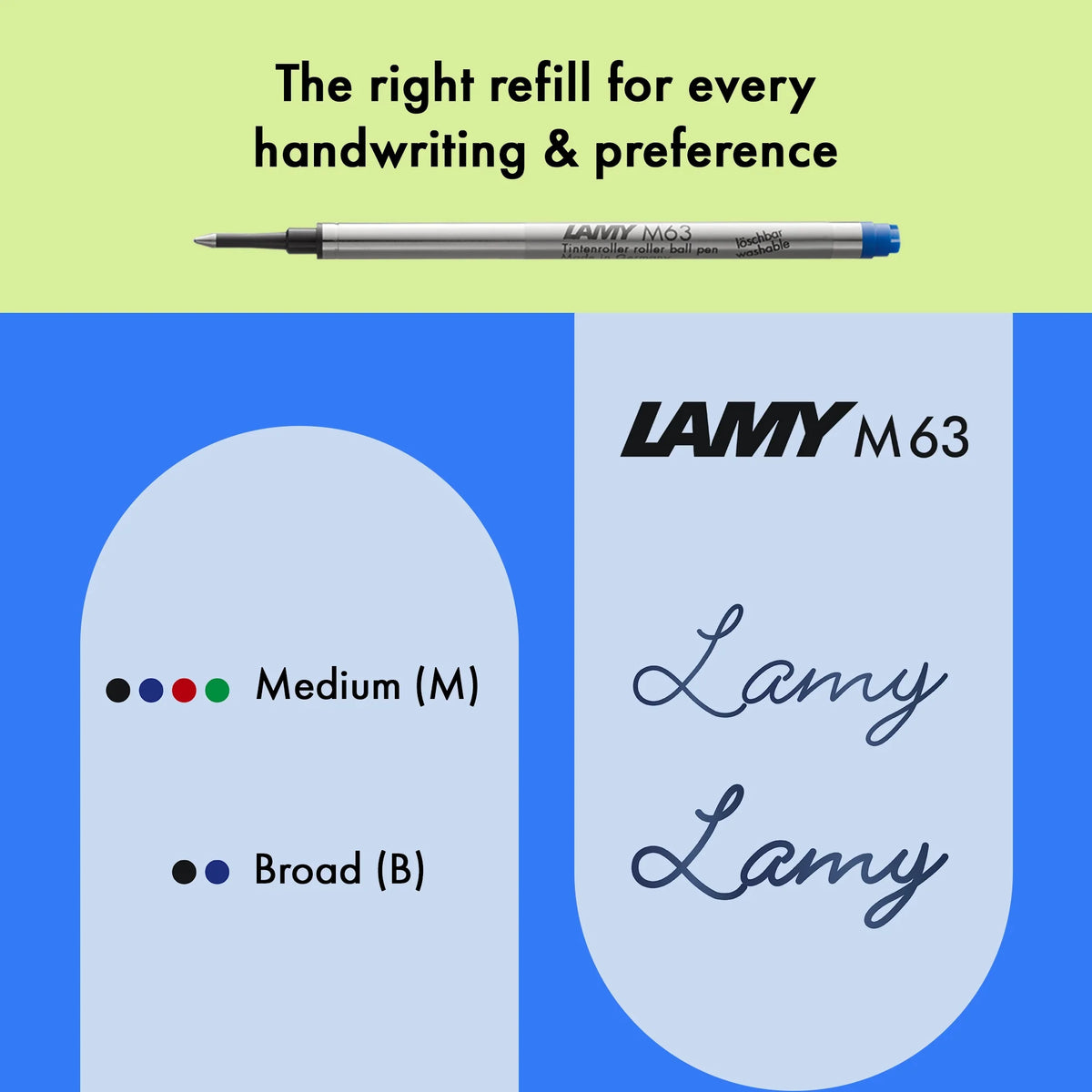 LAMY Safari Rollerball Pen – Yellow | Blue Refill, Medium