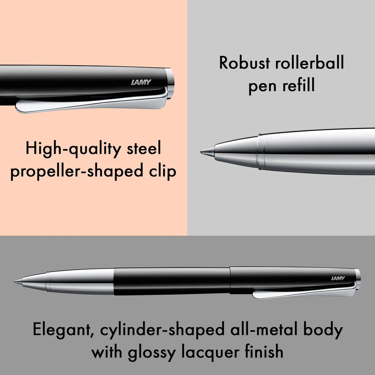 LAMY Studio Rollerball Pen – Piano Black