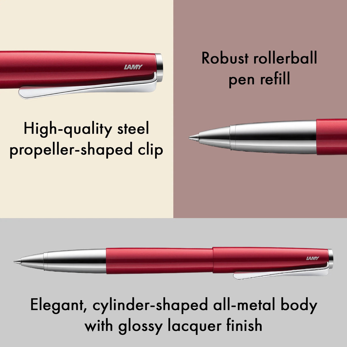 LAMY Studio Rollerball Pen – Piano Red