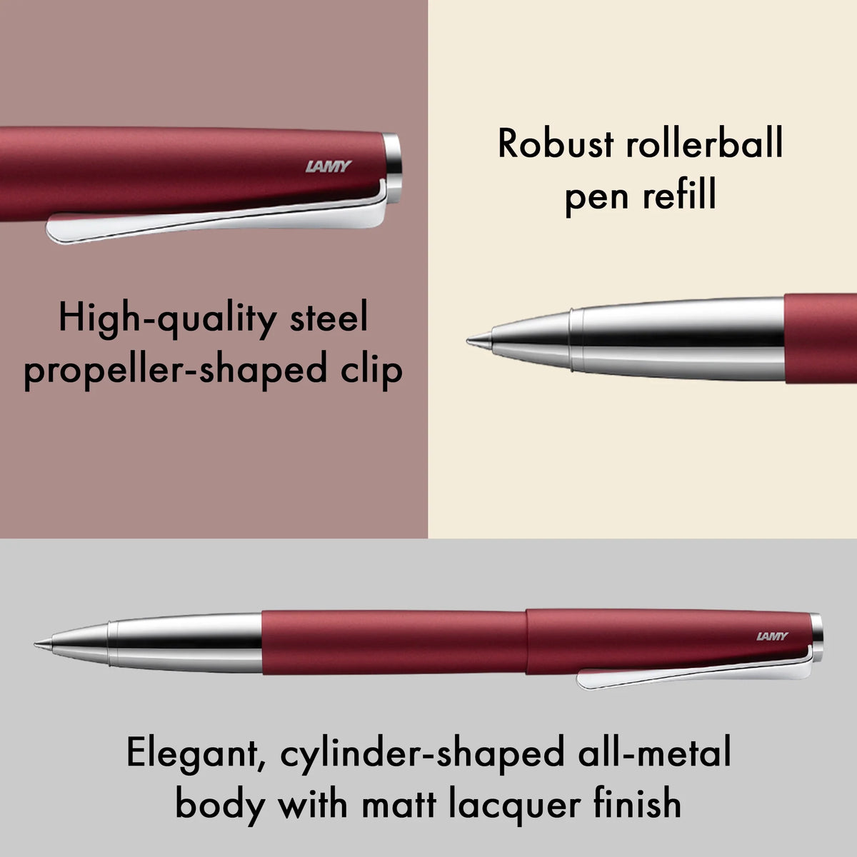 LAMY Studio Rollerball Pen – Royal Red