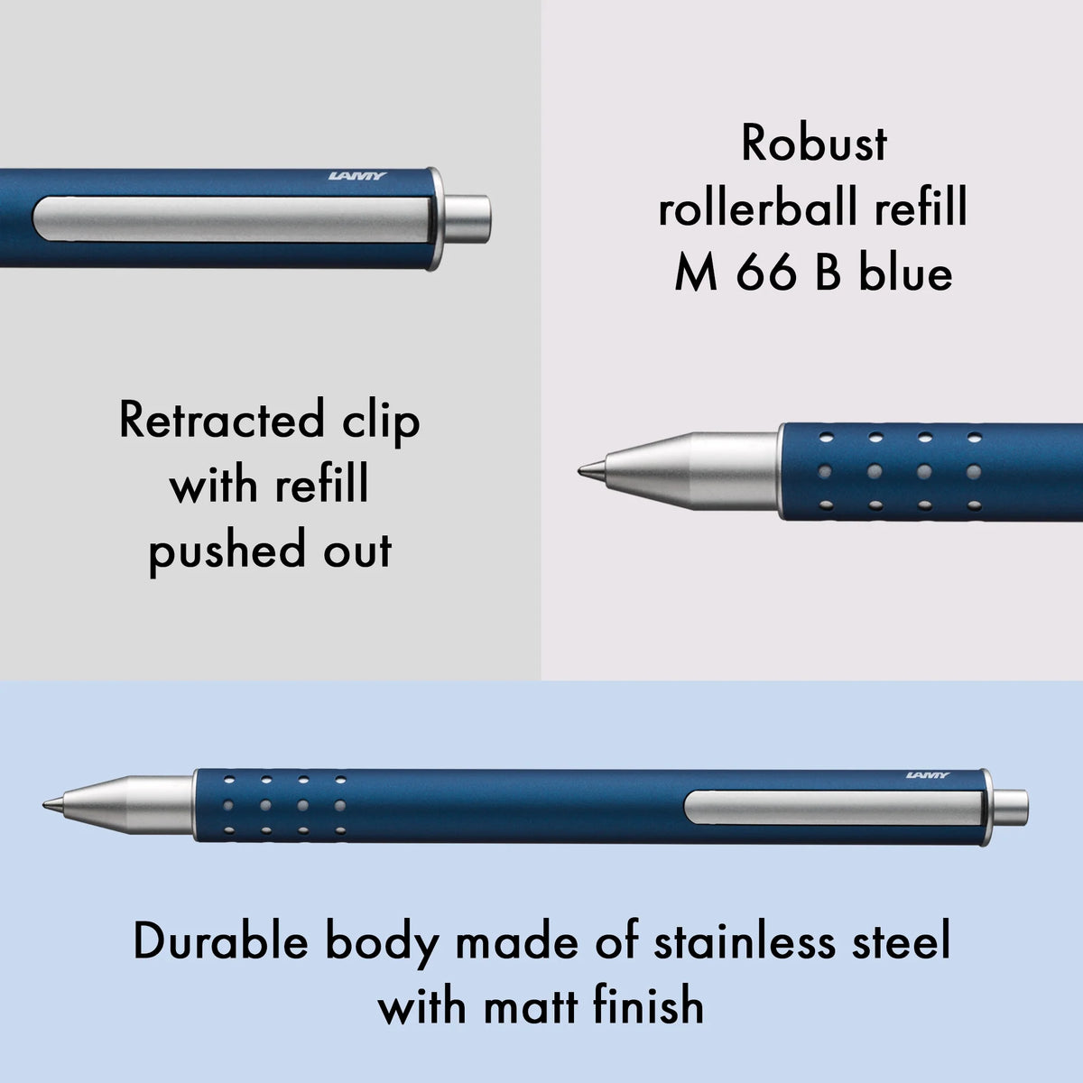 LAMY Swift Rollerball Pen – Imperial Blue | Blue Refill, Broad