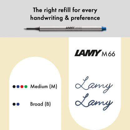 LAMY Swift Rollerball Pen – Palladium | Blue Refill, Broad