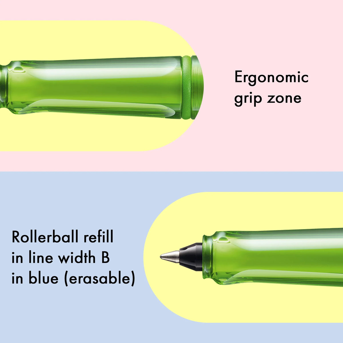 LAMY Balloon Rollerball Pen – Lime | Blue Refill, Broad