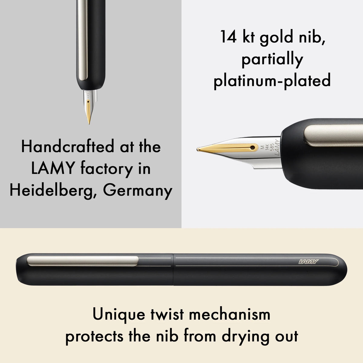 LAMY Dialog Fountain Pen – Black