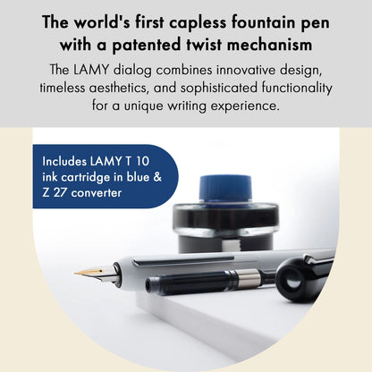 LAMY Dialog Fountain Pen – Piano Black