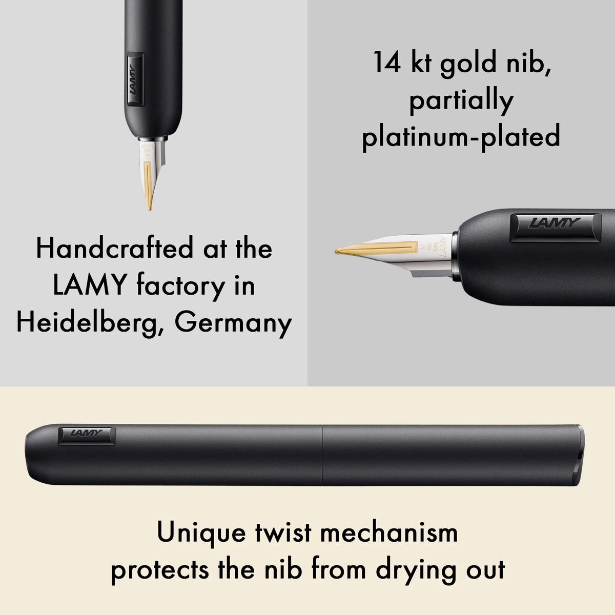 LAMY Dialog CC Fountain Pen – All Black