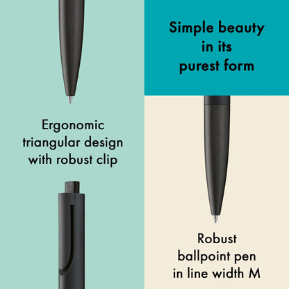 LAMY Noto Ballpoint Pen – All Black | Black Refill, Medium