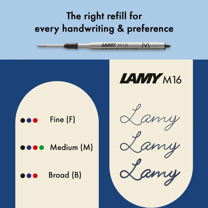 LAMY Noto Ballpoint Pen – White & Silver | Black Refill, Medium