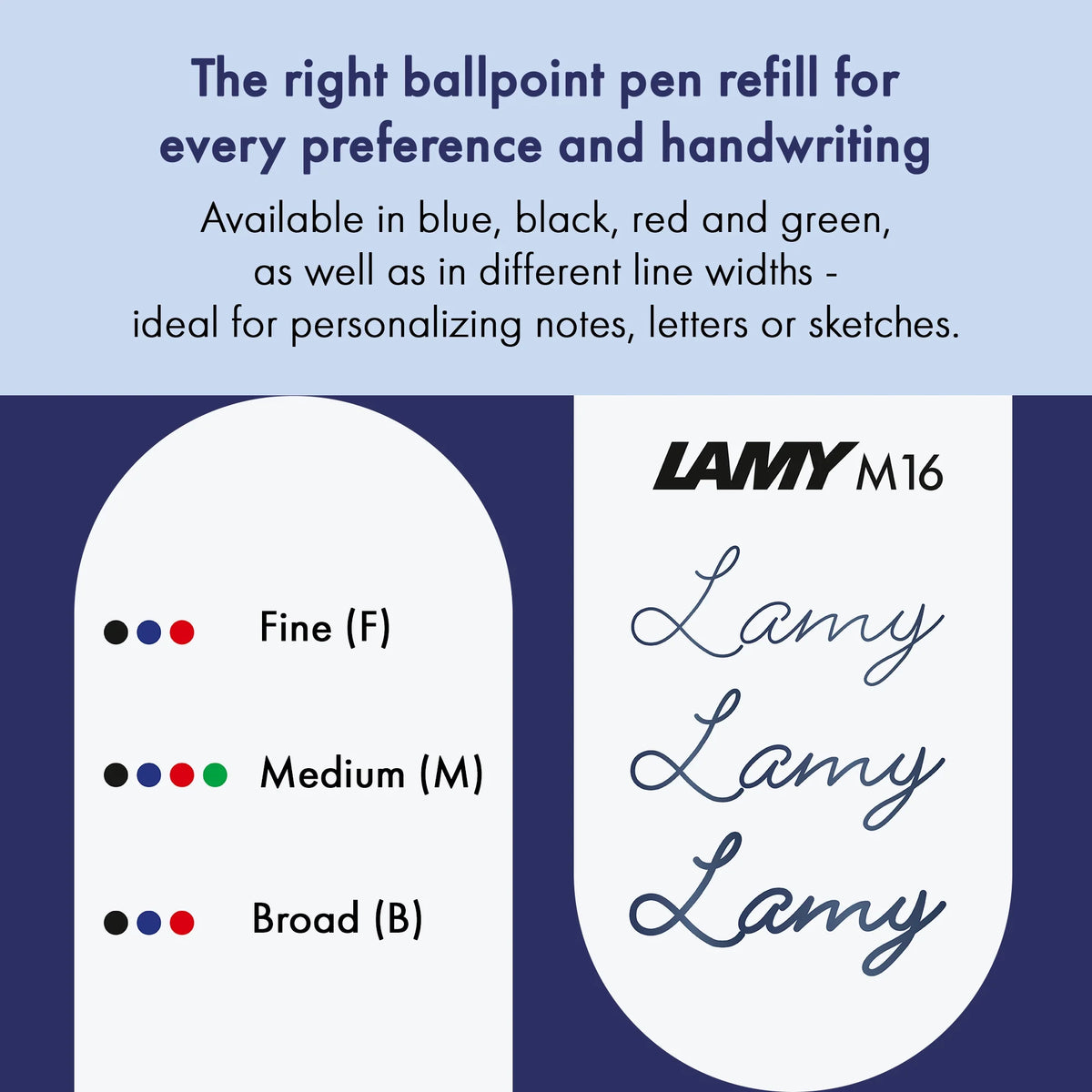 LAMY M16 Giant Ballpoint Refill – Red, Medium