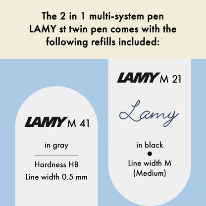 LAMY ST Twin Pen Multisystem Pen – Silver