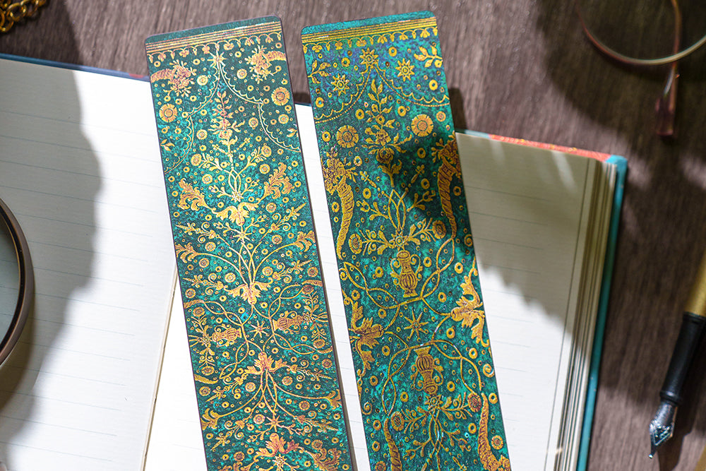 Paperblanks Emerald Flower Document Folder – design detail