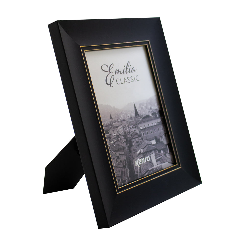 Kenro Emilia Classic Photo Frame Black angled
