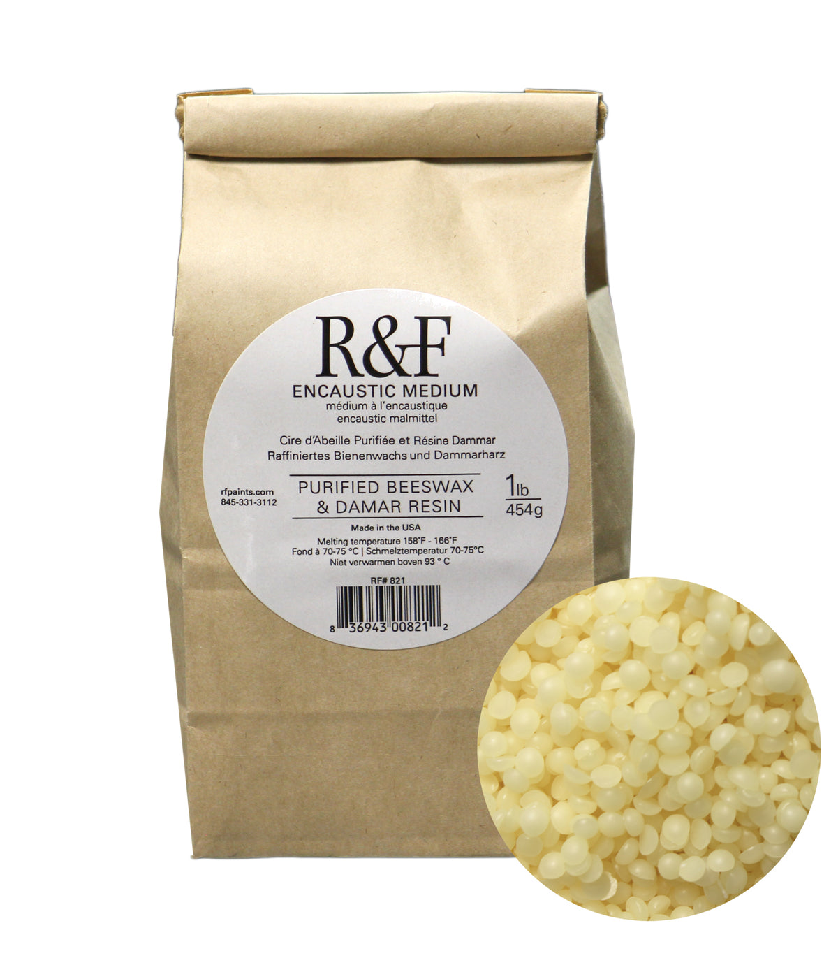 R&F Encaustic Medium, Bagged 1lb (454g)