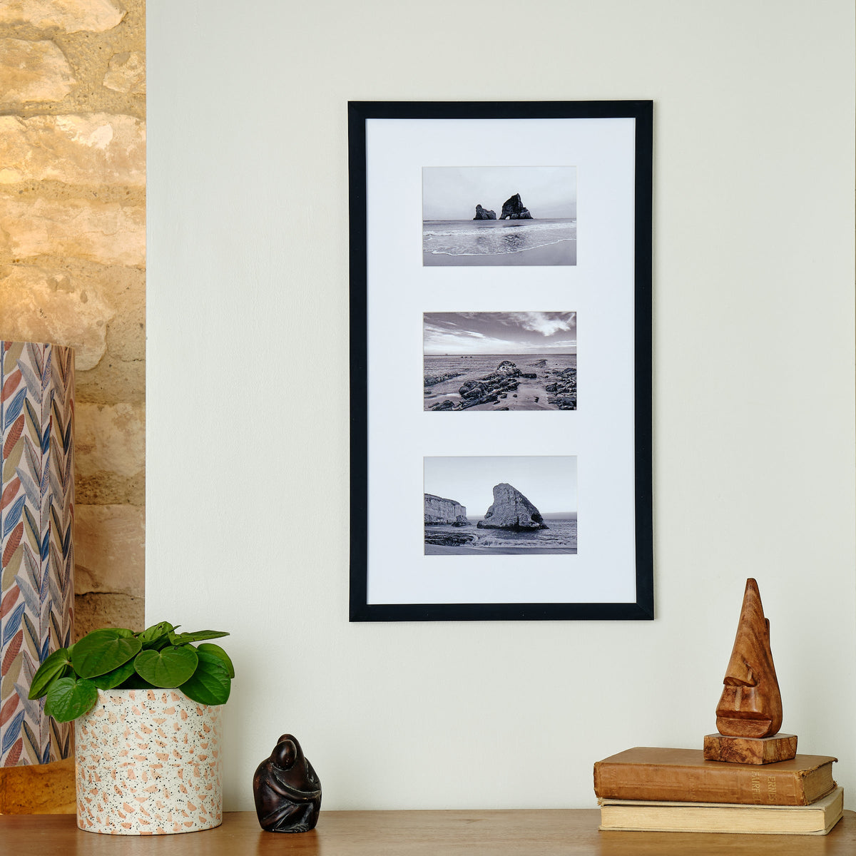 Kenro Envoy Classic black triple 6x4 multi-aperture frame